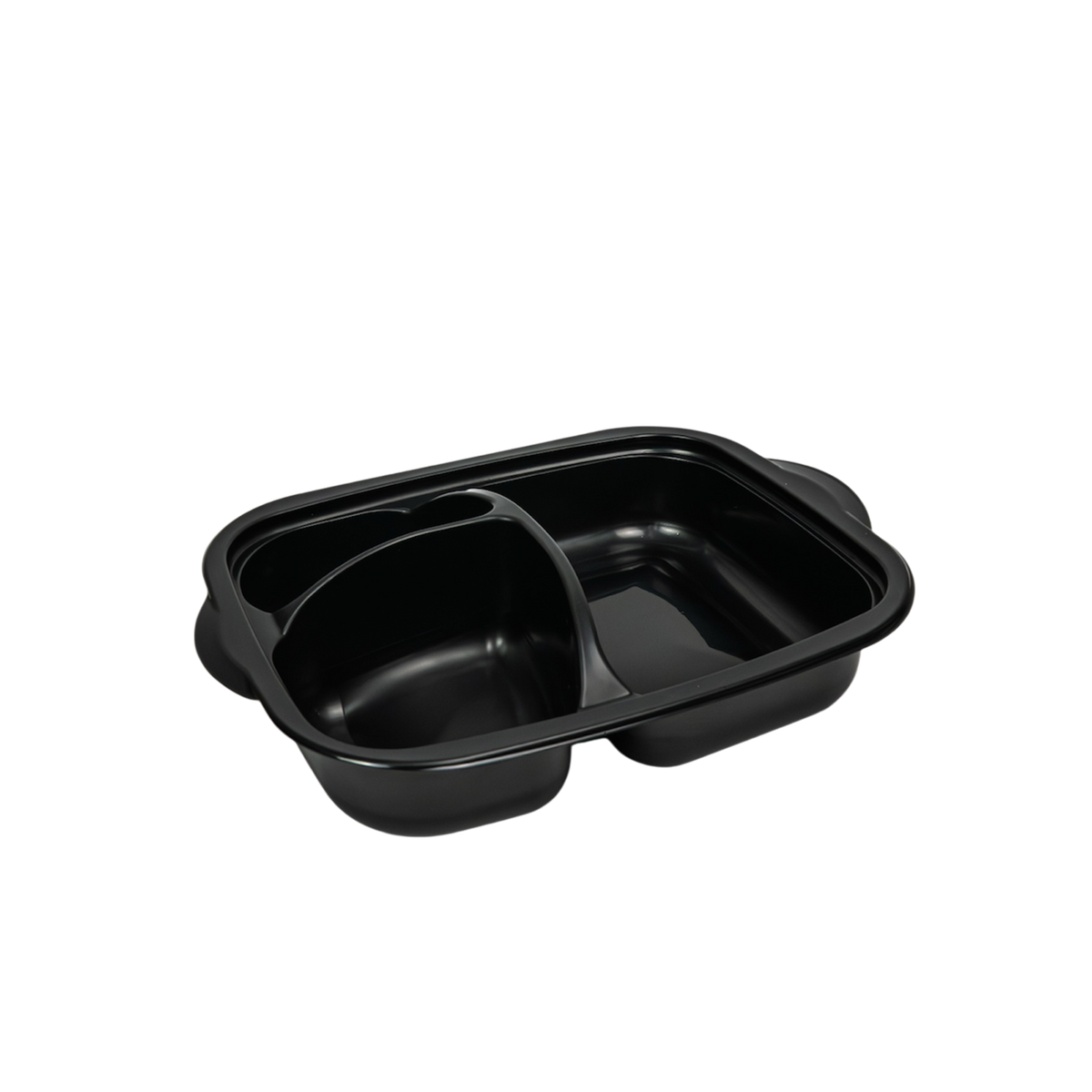 Menüschale PP 3-geteilt schwarz IP 300Stk.