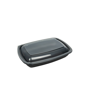 Rechteck Schale PP schwarz 600ml Fastpac 300Stk.