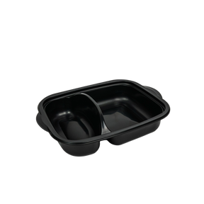 Menüschale PP 2-geteilt schwarz IP 300Stk.