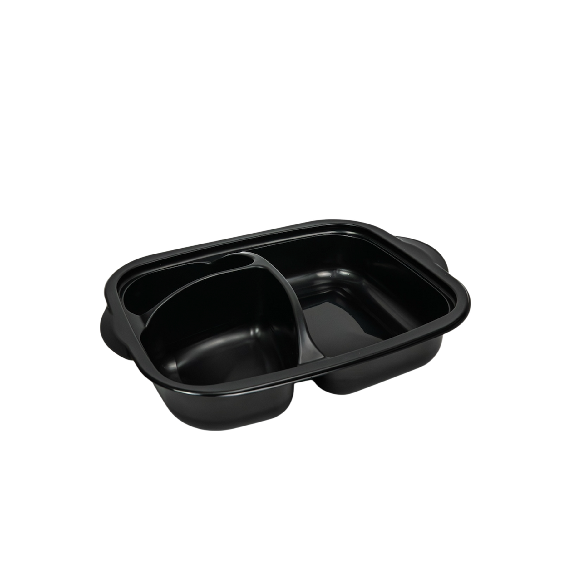 Menüschale PP 3-geteilt schwarz IP 300Stk.