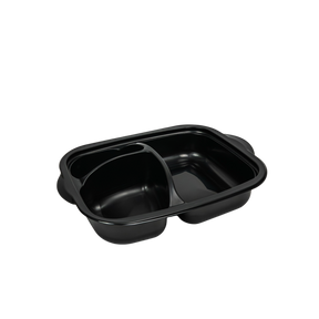 Menüschale PP 3-geteilt schwarz IP 300Stk.